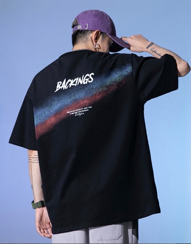 snipershop-BACKINGS 오버핏 티셔츠♡韓國男裝上衣