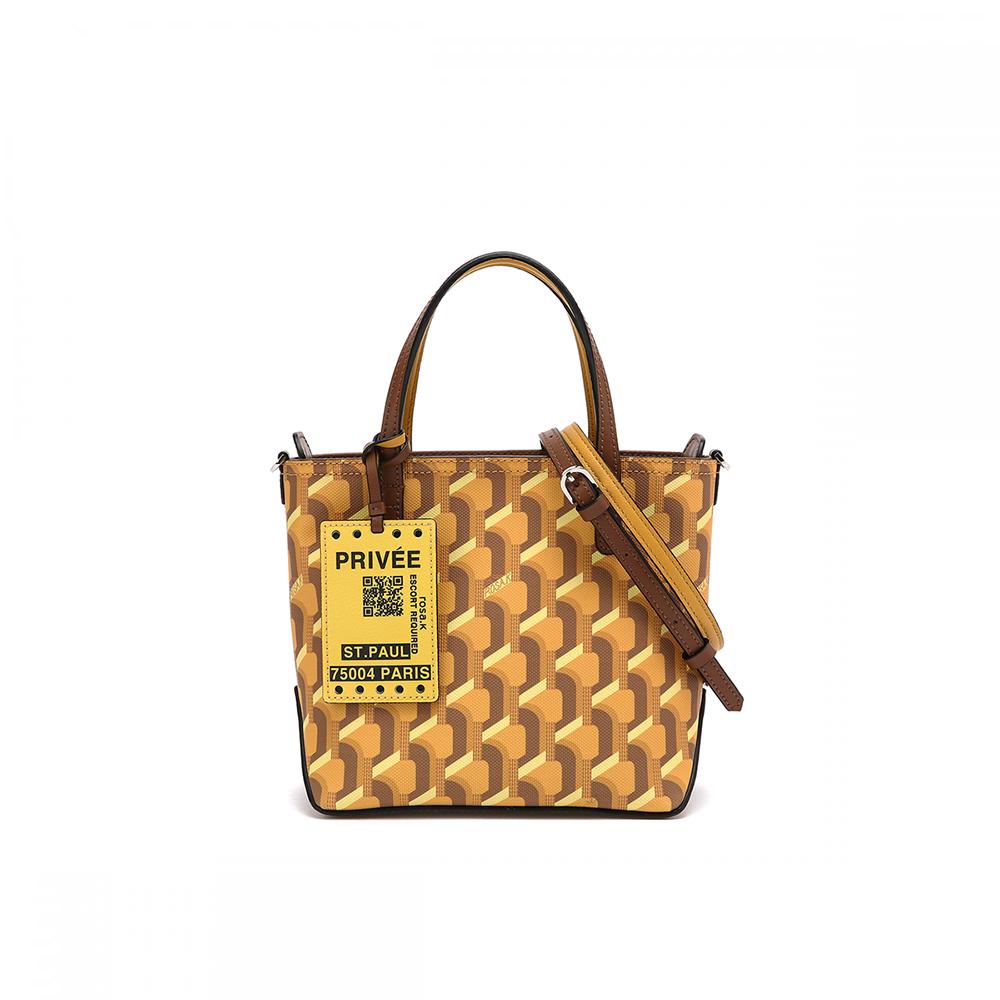 TRAPEZE MONOGRAM MINI TOTE YELLOW