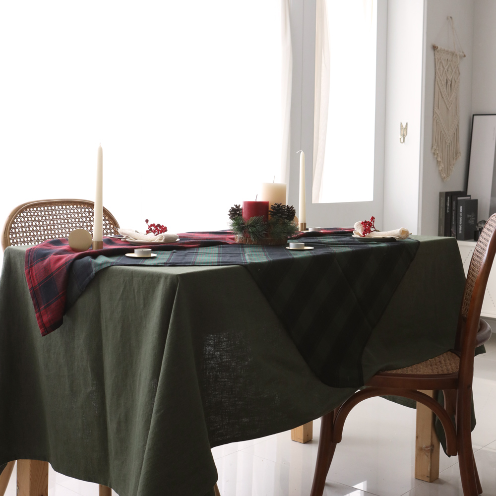 cozycotton-♡芬蘭風方格防水桌布 100*100cm