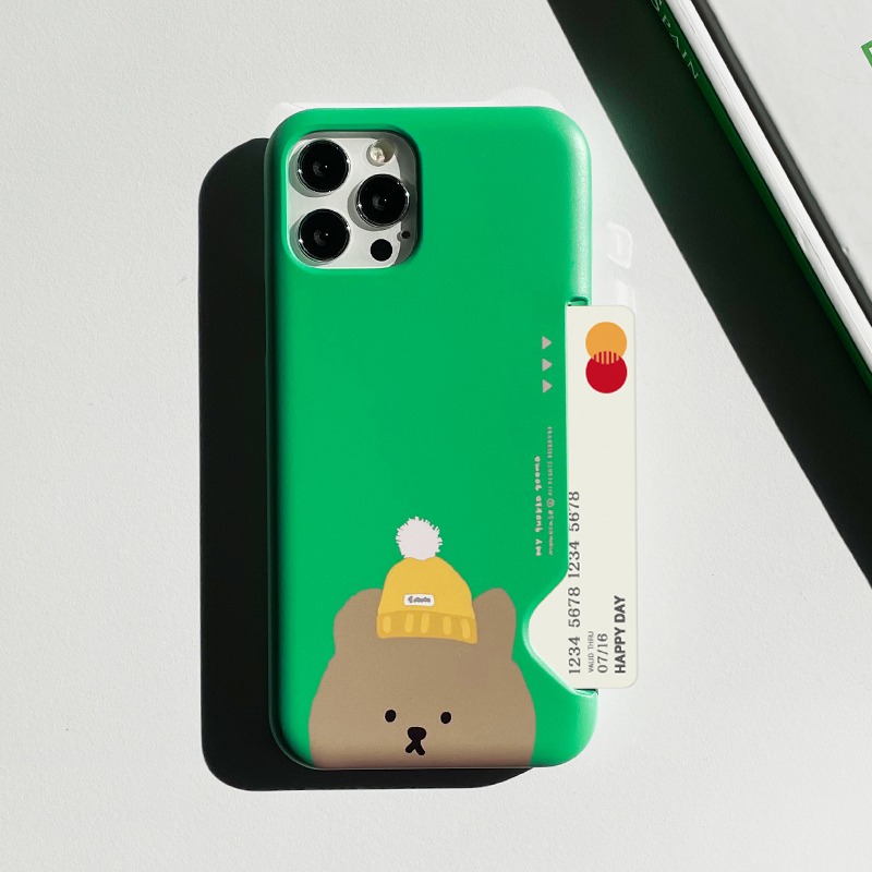 Momo Case – 422 WINTER QUOKKA CARD STORAGE CASE (GREEN)♡韓國文創