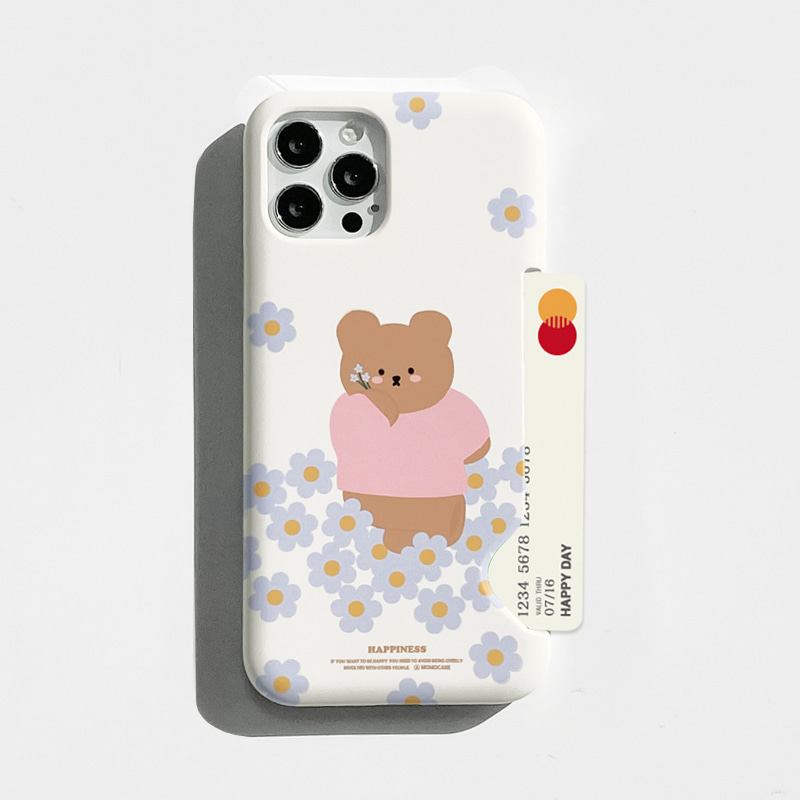 Momo Case – 486 FLOWER BEAR CARD STORAGE CASE♡韓國文創