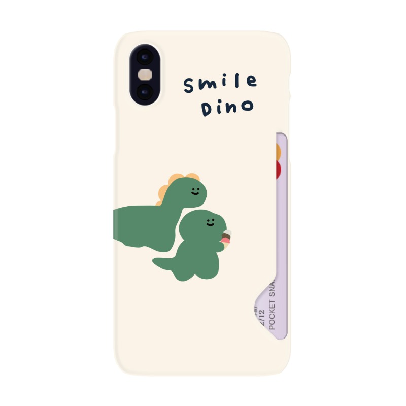 Momo Case – 265 SMILE DINO CARD STORAGE CASE (CREAM)♡韓國文創