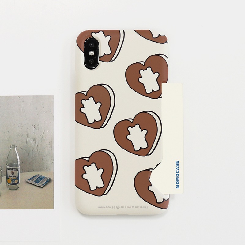 Momo Case – 386 HUG BEAR (BROWN) CARD STORAGE CASE♡韓國文創