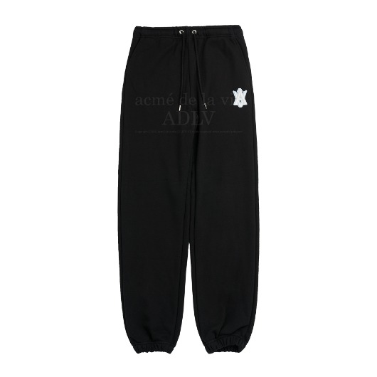 ADLV-[아크메드라비] A LOGO EMBLEM PATCH SWEAT PANTS BLACK