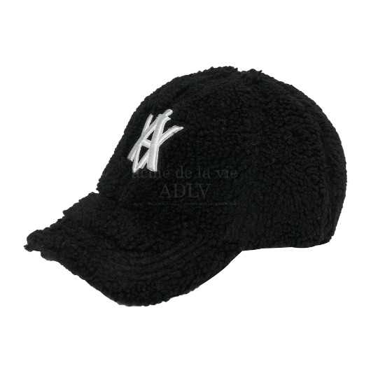 ADLV-[아크메드라비] A LOGO EMBLEM BOUCLE FLEECE BALL CAP BLACK(9월22일 입고예정)
