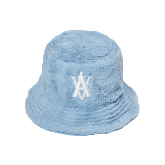 ADLV-[아크메드라비] A LOGO EMBLEM ECHO FUR BUCKET HAT SKYBLUE(9월22일 입고예정)