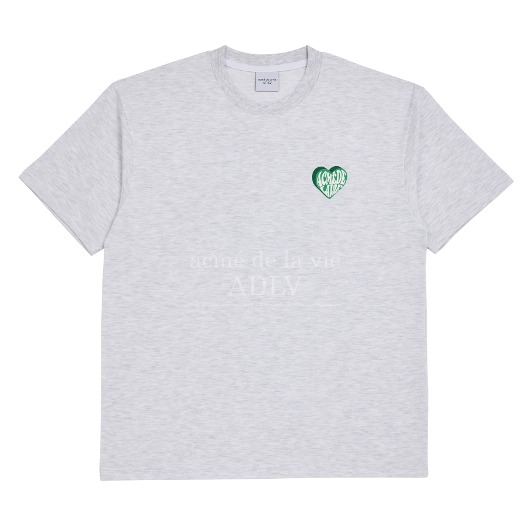 ADLV-[해외전용 상품] 3D HEART LOGO ARTWORK SHORT SLEEVE T-SHIRT MELANGE