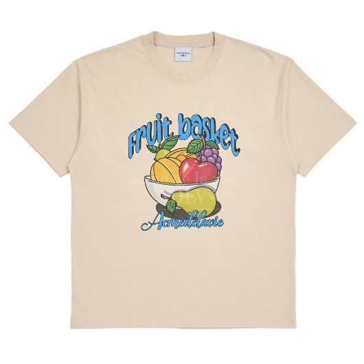 ADLV-[해외전용 상품] FRUIT BASKET ARTWORK SHORT SLEEVE T-SHIRT BEIGE