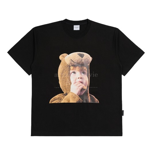 ADLV-[해외전용 상품] BABY FACE BEAR BOY SHORT SLEEVE T-SHIRT BLACK