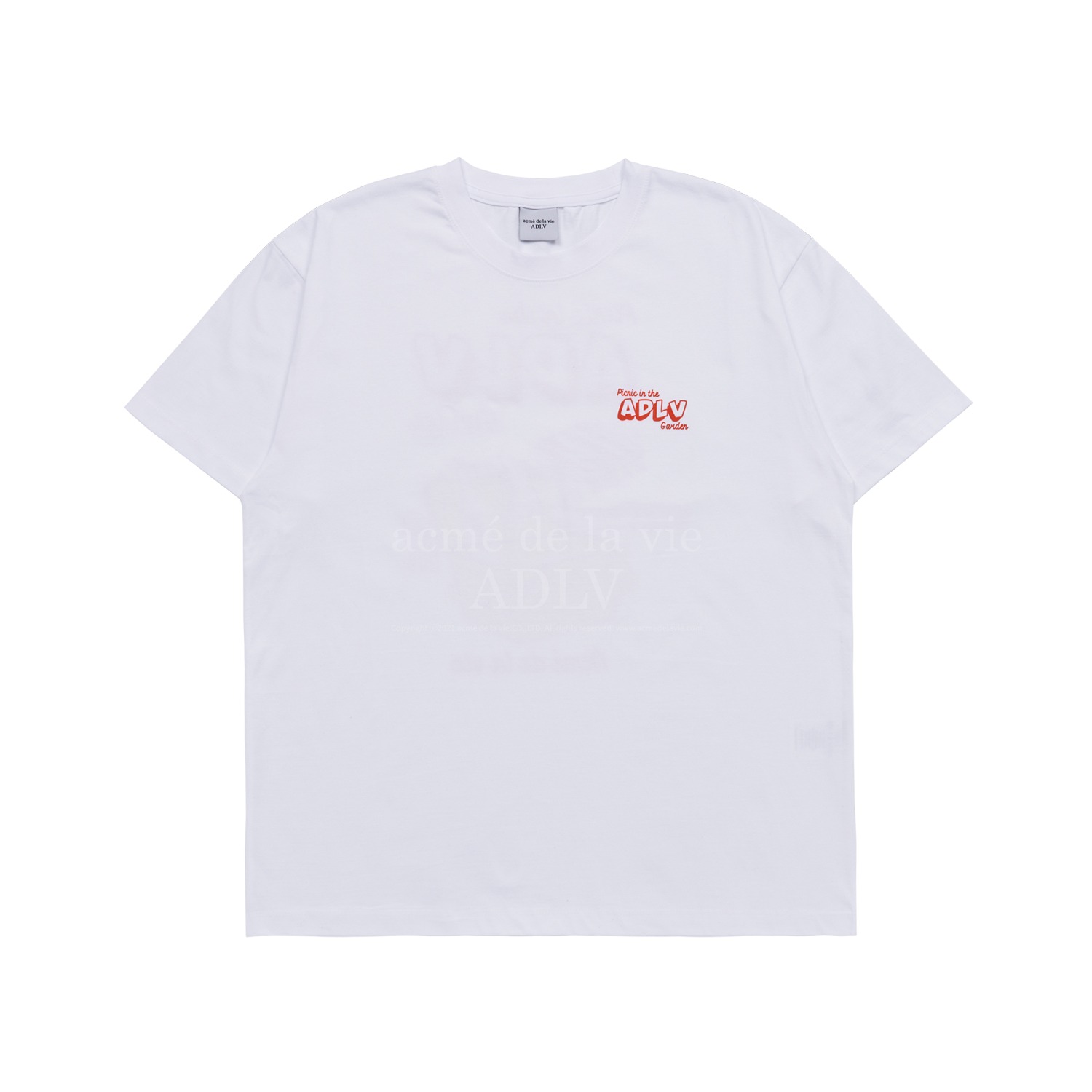ADLV-[아크메드라비] PICNIC IN THE GARDEN SHORT SLEEVE T-SHIRT WHITE
