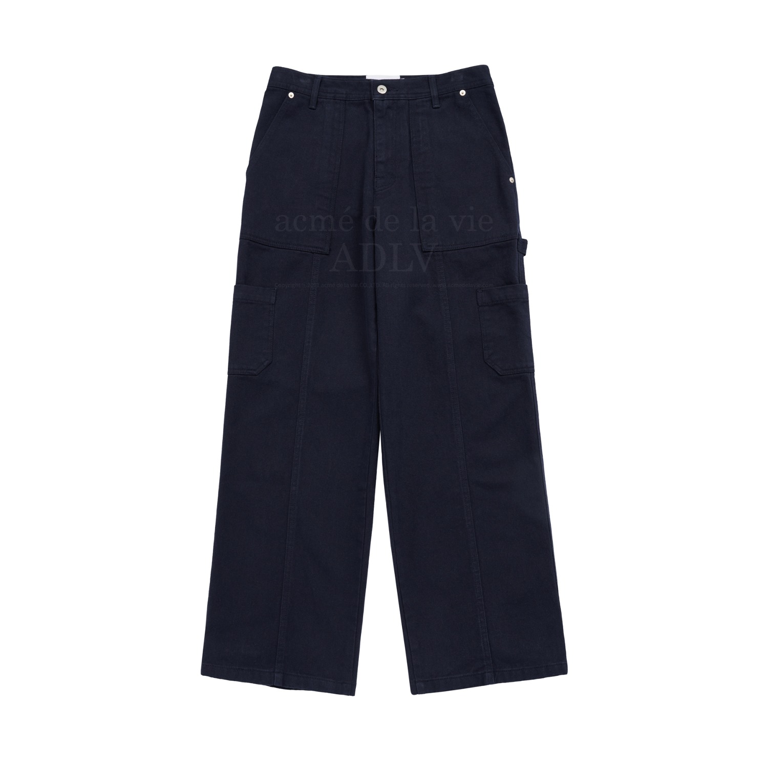ADLV-[아크메드라비] FRONT CUTTING STITCH CARGO PANTS NAVY