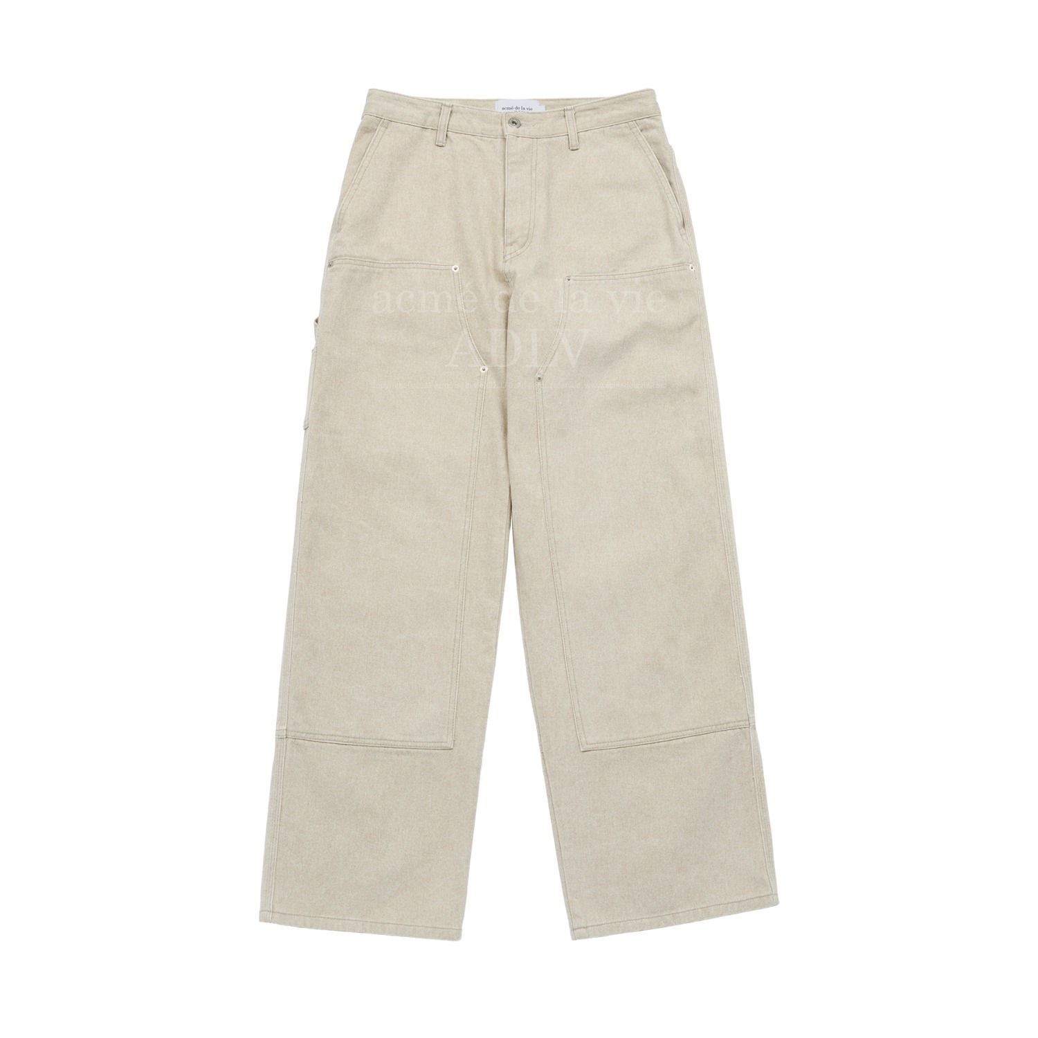 ADLV-[아크메드라비] GARMENT WASHING CARPENTER COTTON PANTS BEIGE