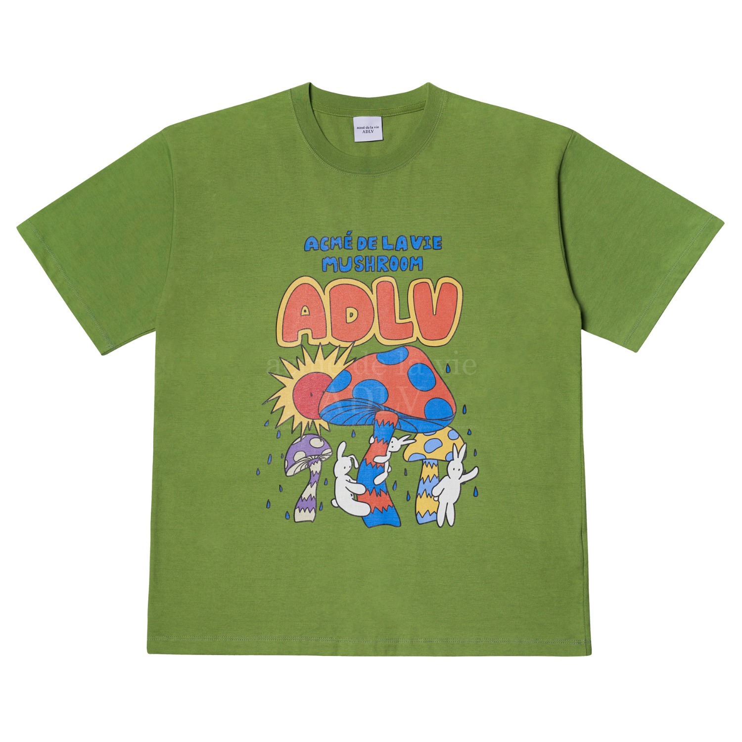 ADLV-[아크메드라비] MUSHROOM SHORT SLEEVE T-SHIRT LIGHT GREEN