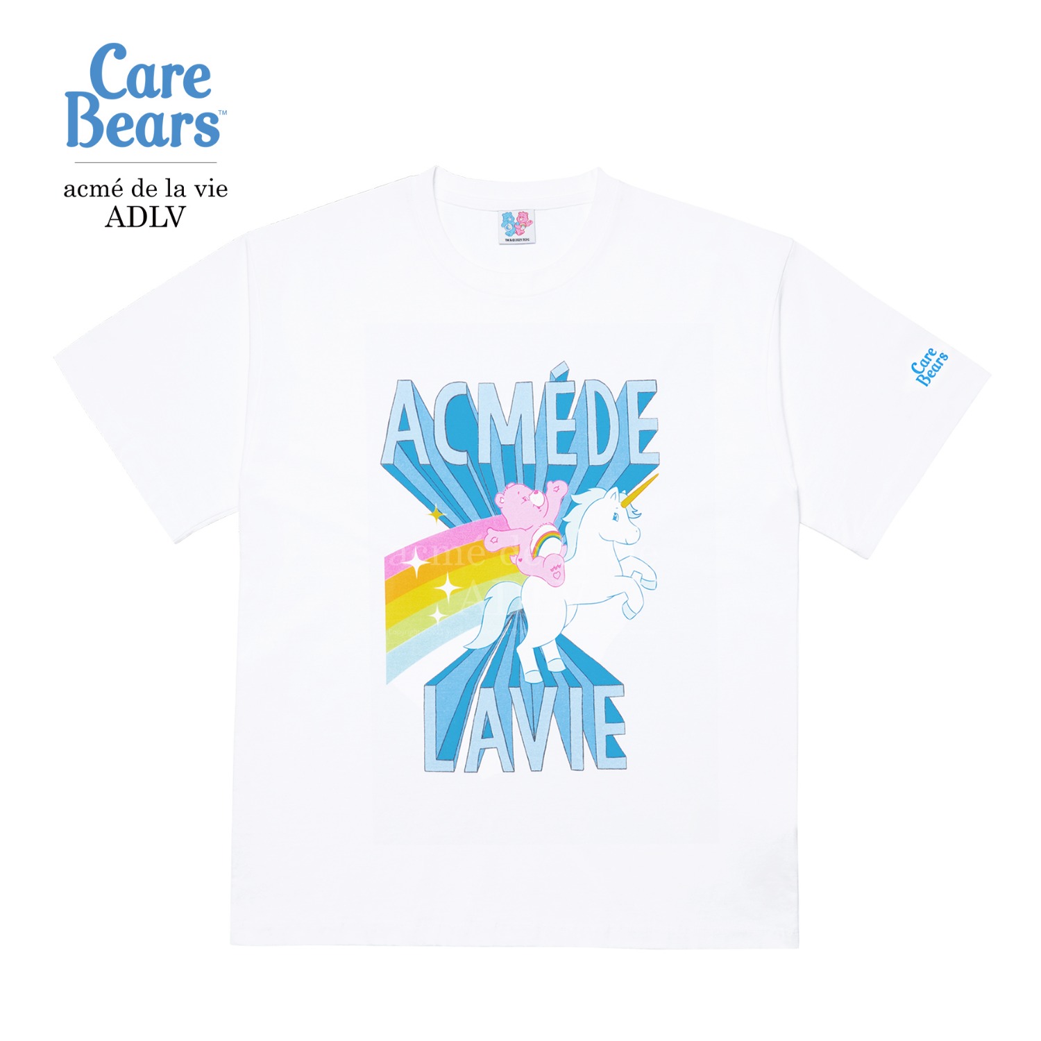 ADLV-[Care bears X 아크메드라비] UNICORN SHORT SLEEVE T-SHIRTS WHITE