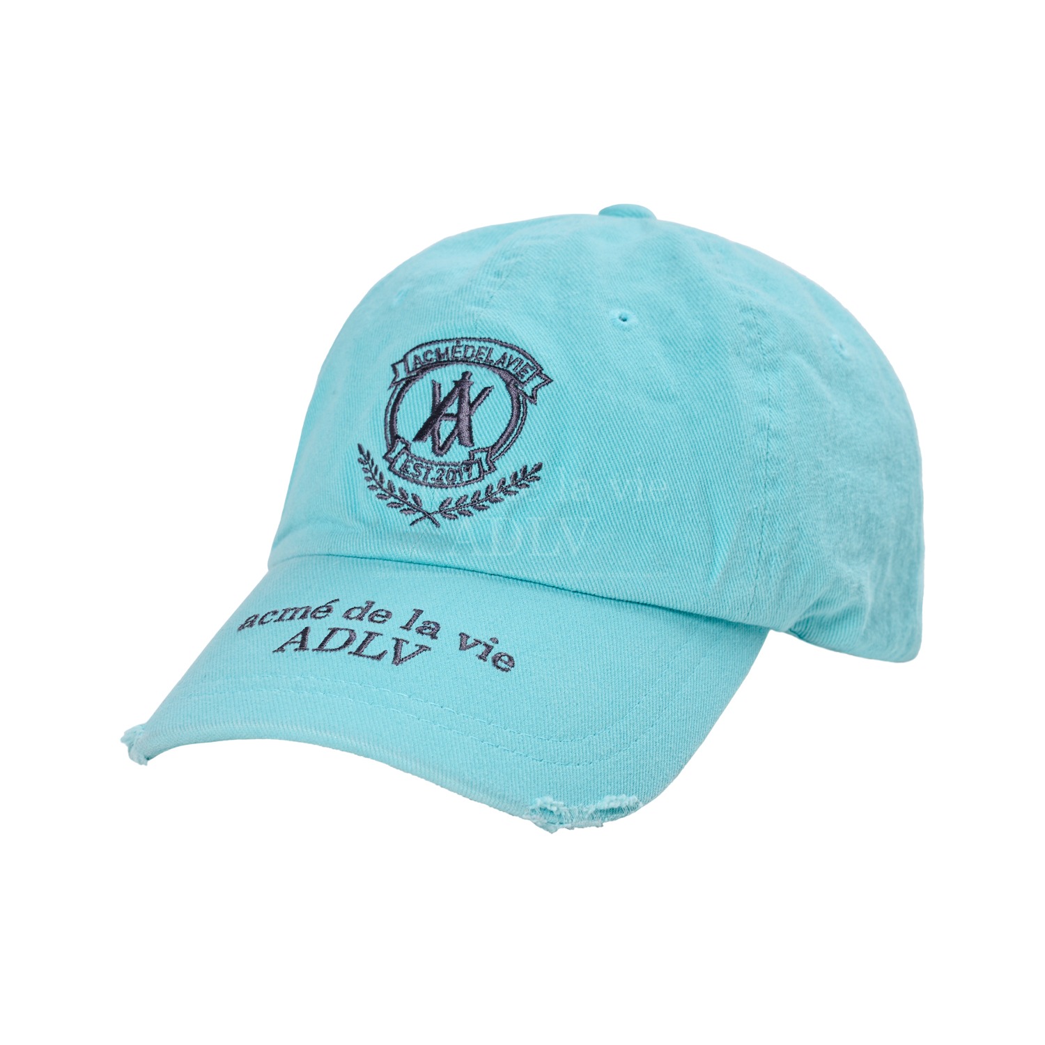 ADLV-[아크메드라비] LAUREL EMBLEM DESTROYED WASHING BALL CAP MINT