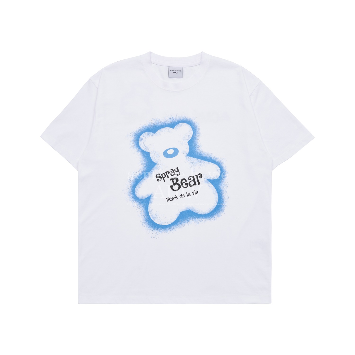 ADLV-[아크메드라비] SPRAY BEAR SHORT SLEEVE T-SHIRT WHITE