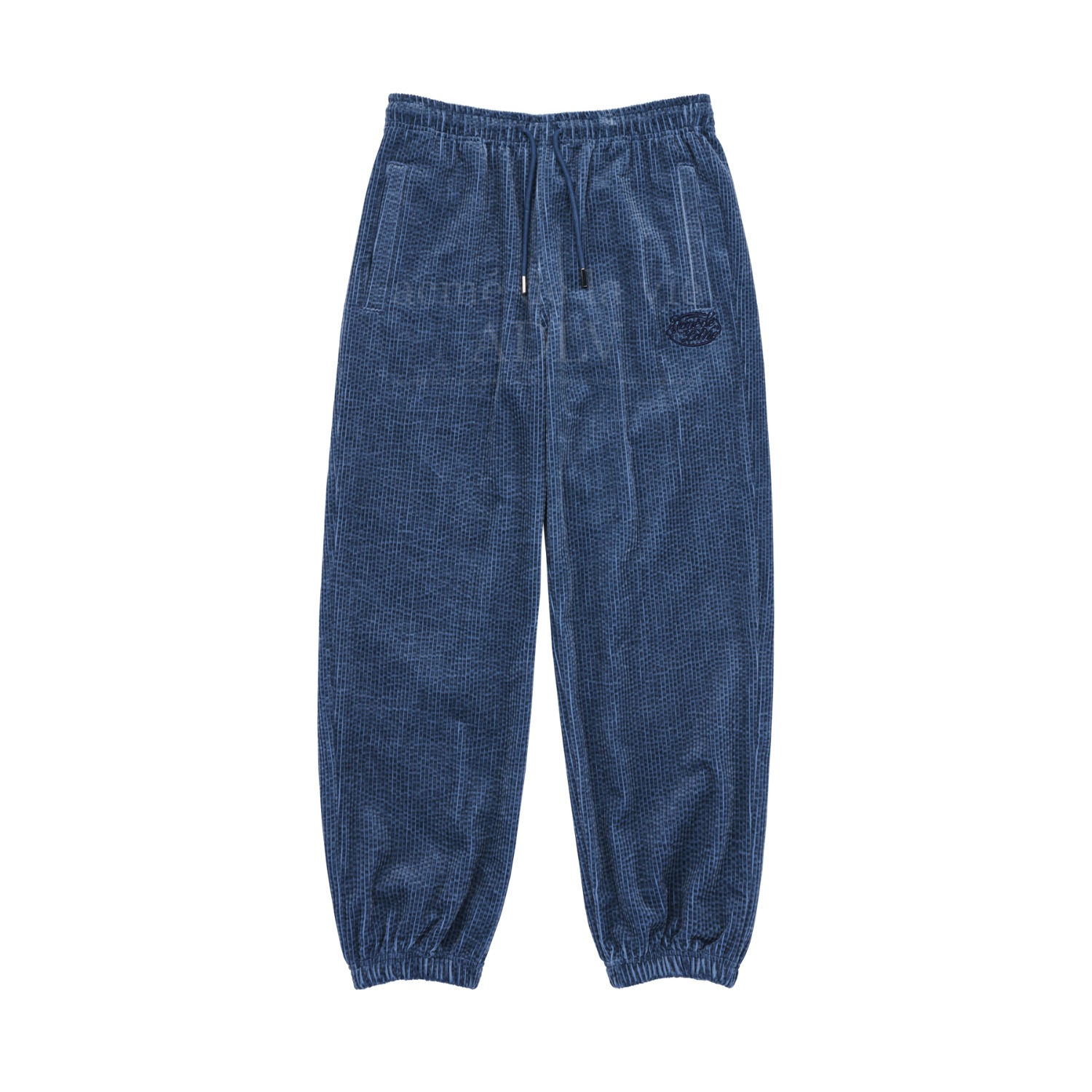 ADLV-[아크메드라비] SCRIPT LOGO CORDUROY TRAINING PANTS NAVY