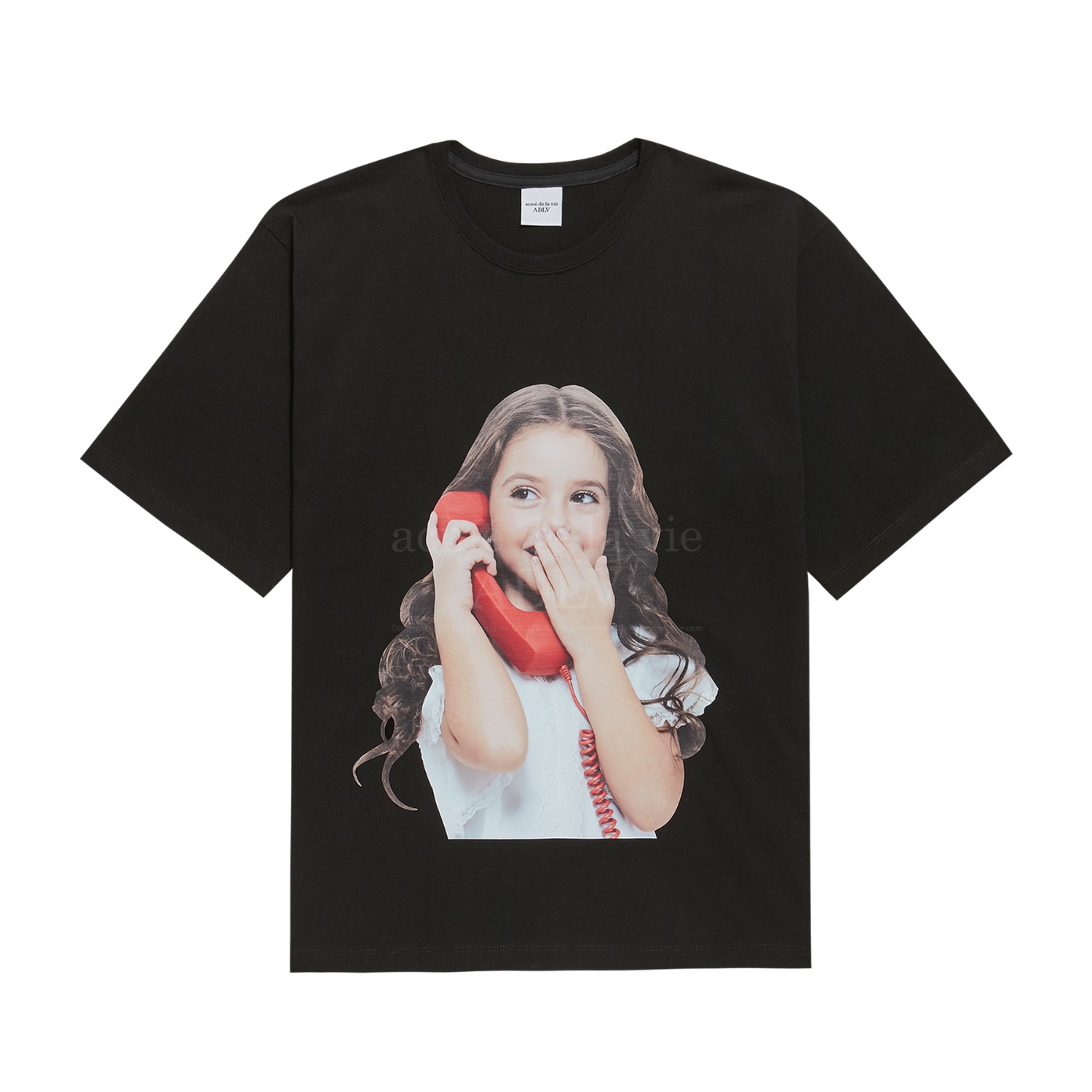 ADLV-[아크메드라비] ADLV BABY FACE SHORT SLEEVE T-SHIRT BLACK PHONE