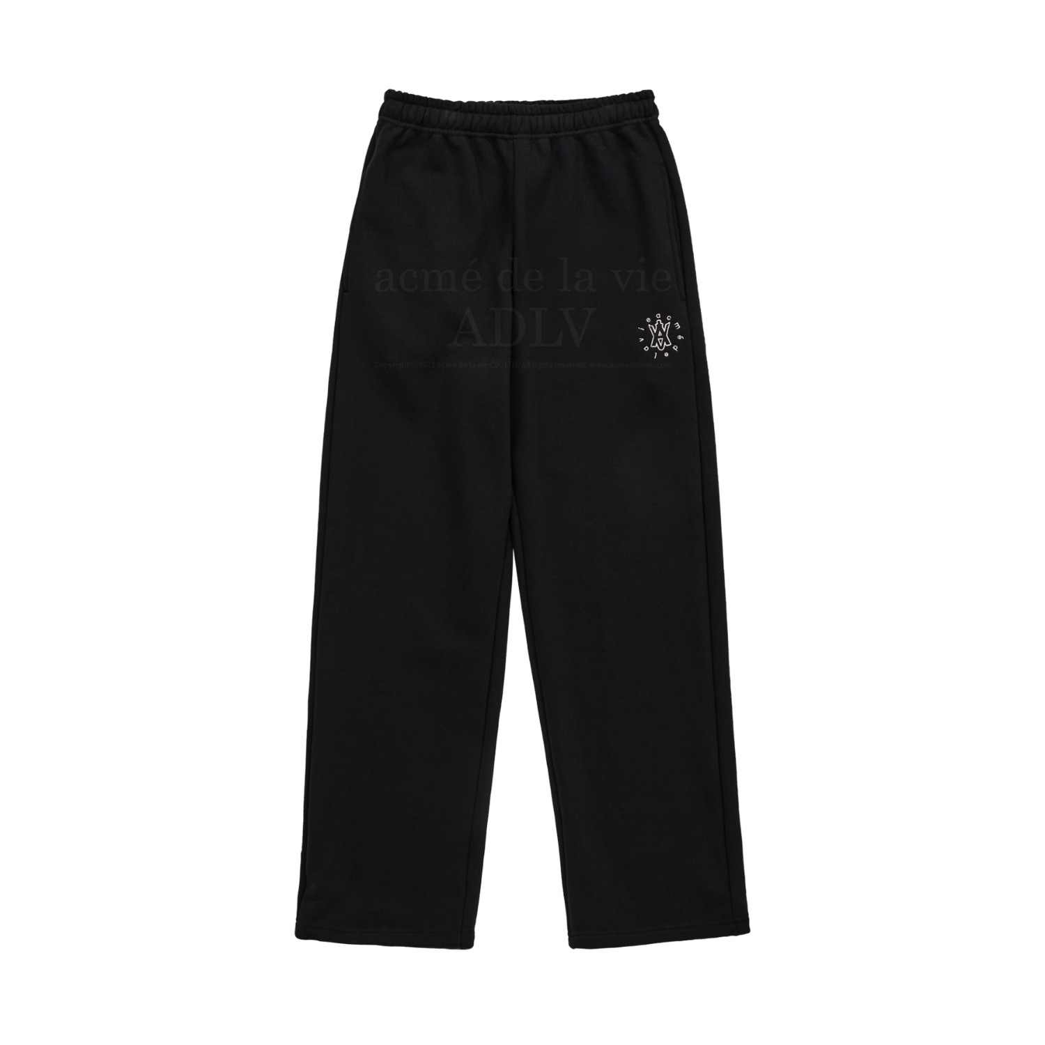 ADLV-[아크메드라비] A LOGO EMBLEM ROUNDING EMBROIDERY TRAINING PANTS BLACK(12월16일 입고예정)