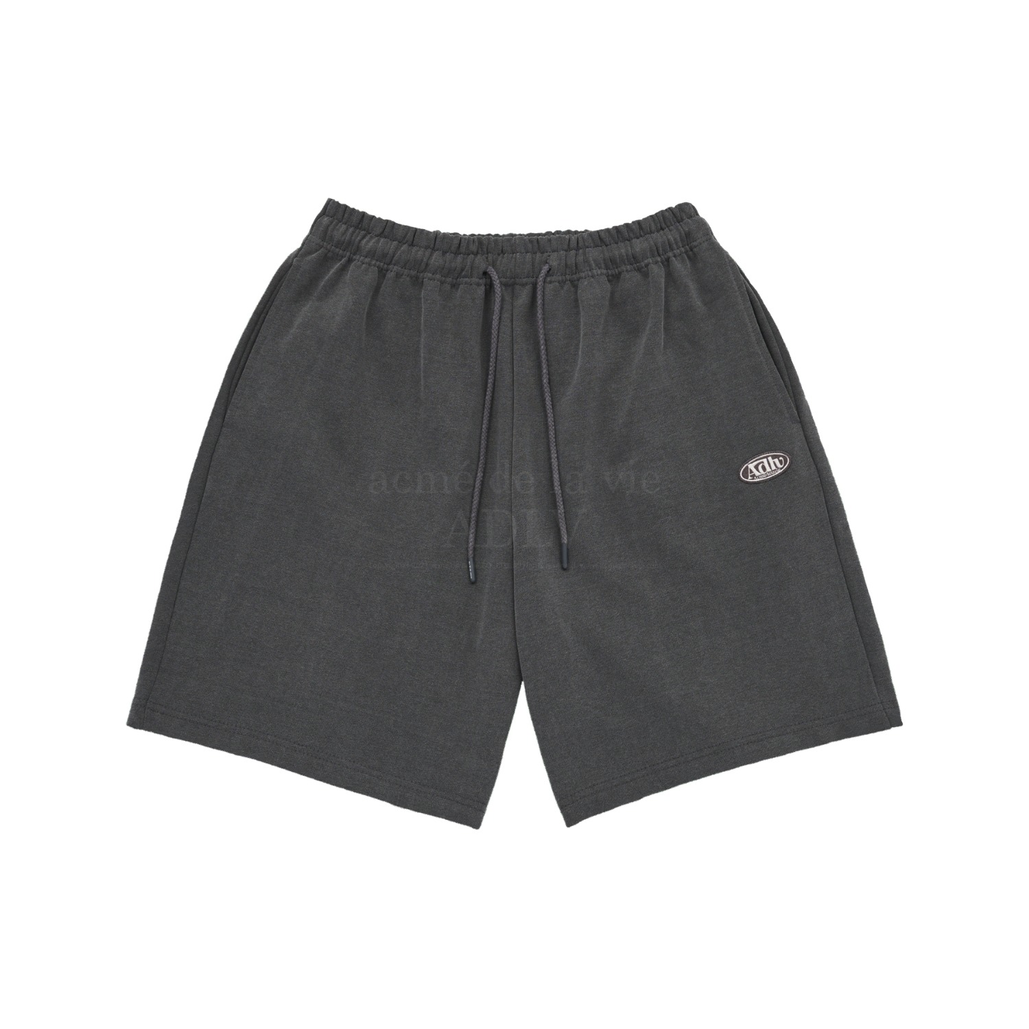 ADLV-[아크메드라비] ADLV CIRCLE WAPPEN TRAINING SHORT PANTS (M) CHARCHOAL(1월18일 입고예정)