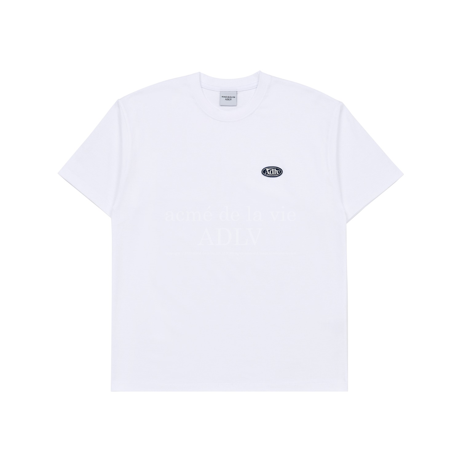 ADLV-[아크메드라비] ADLV CIRCLE WAPPEN BASIC SHORT SLEEVE T-SHIRT WHITE