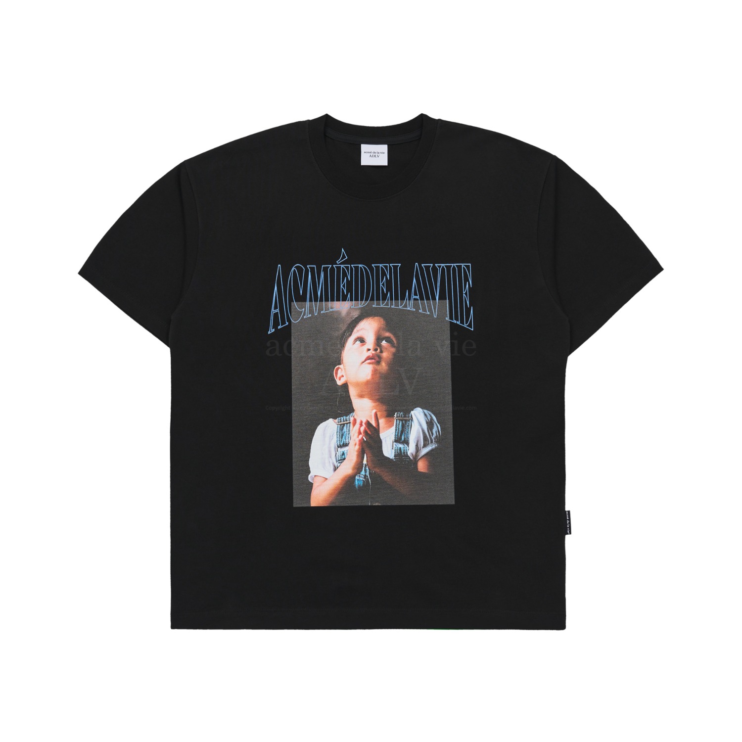 ADLV-[아크메드라비] DTP PRAY GIRL BABY FACE SHORT SLEEVE T-SHIRT BLACK