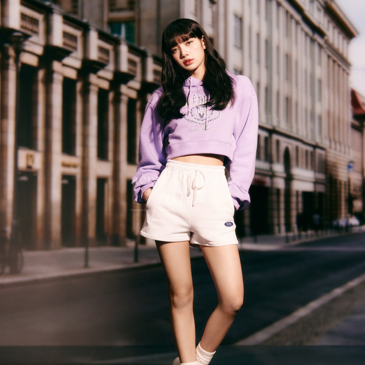 ADLV-[아크메드라비] ADLV CIRCLE WAPPEN TRAINING SHORT PANTS (W) WHITE