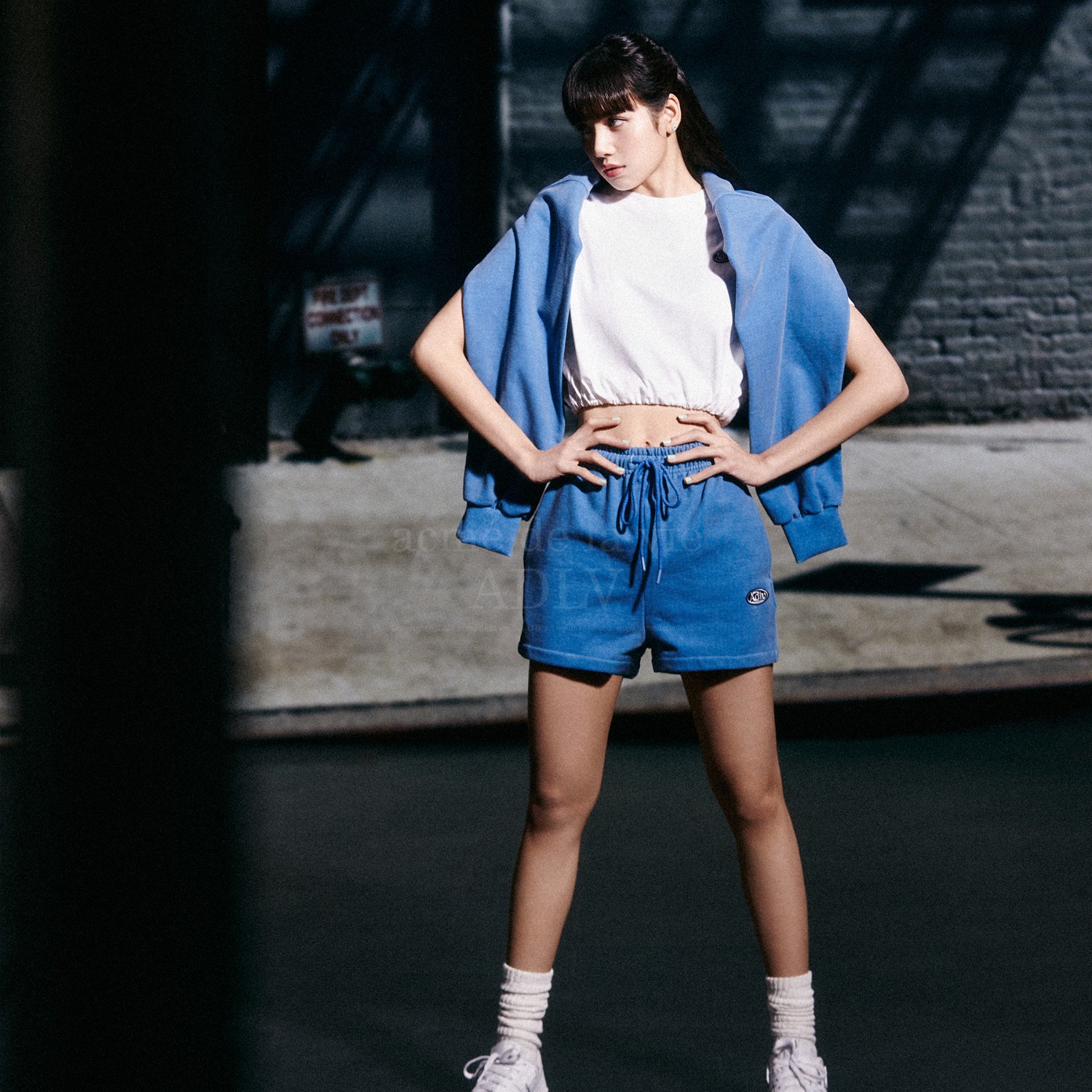 ADLV-[아크메드라비] ADLV CIRCLE WAPPEN TRAINING SHORT PANTS (W) NAVY