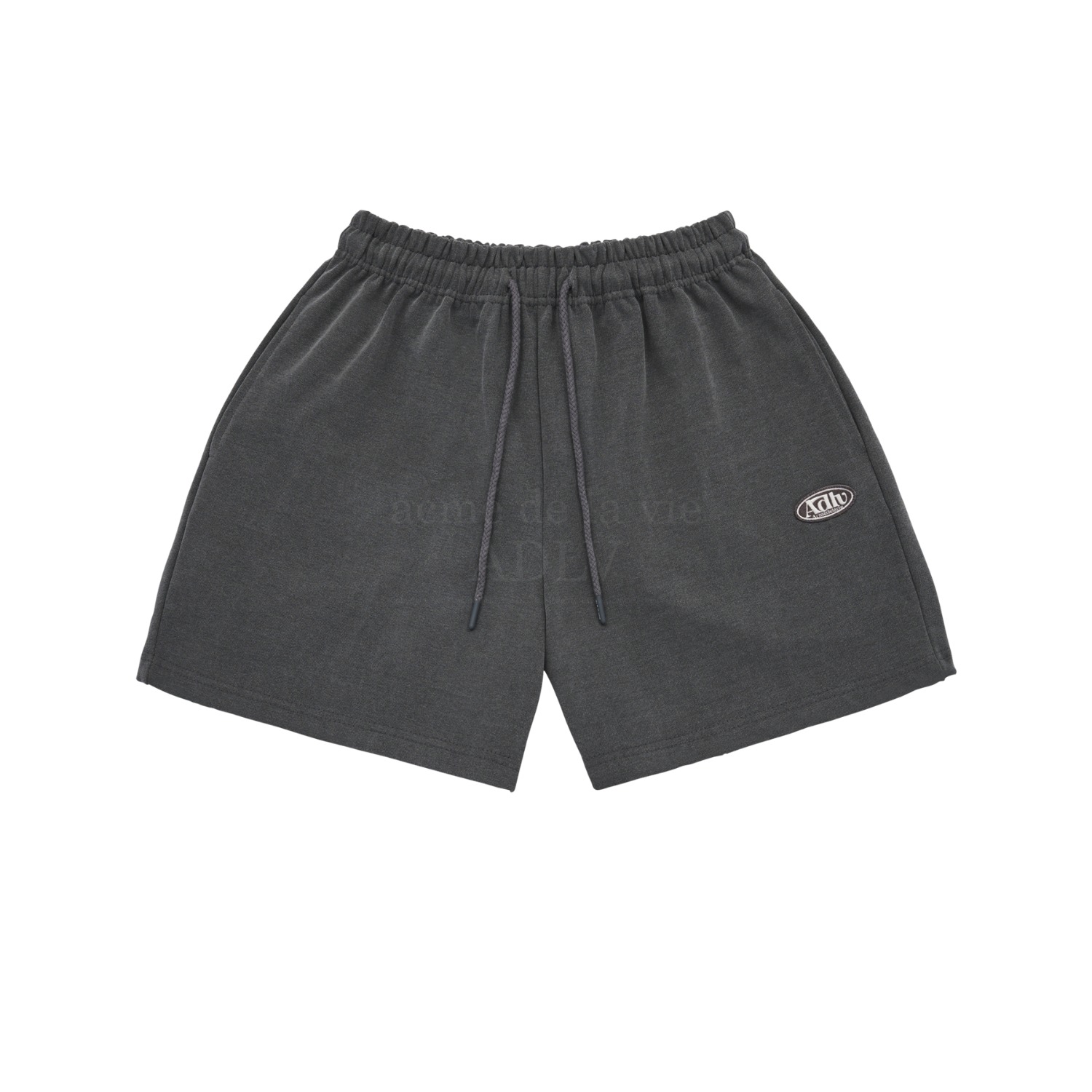 ADLV-[아크메드라비] ADLV CIRCLE WAPPEN TRAINING SHORT PANTS (W) CHARCHOAL(1월18일 입고예정)