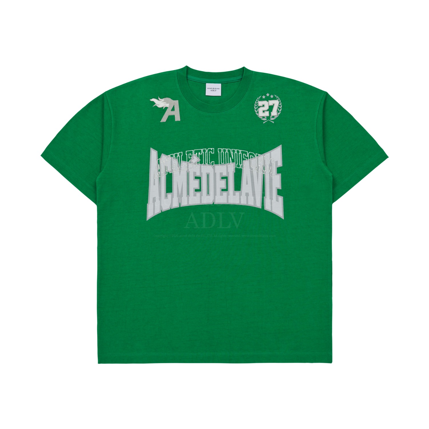 ADLV-[아크메드라비] SPORTY UNIFORM SHORT SLEEVE T-SHIRT GREEN