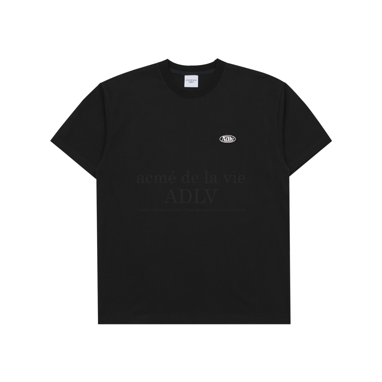 ADLV-[아크메드라비] ADLV CIRCLE WAPPEN BASIC SHORT SLEEVE T-SHIRT BLACK