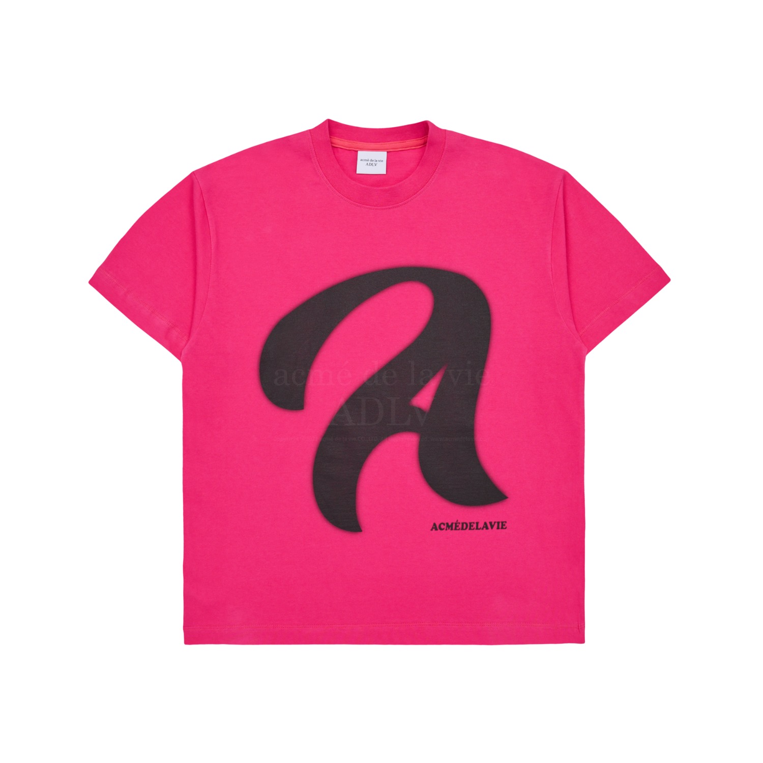 ADLV-[아크메드라비] A STENCIL LOGO SHORT SLEEVE T-SHIRT PINK(2월9일 입고예정)