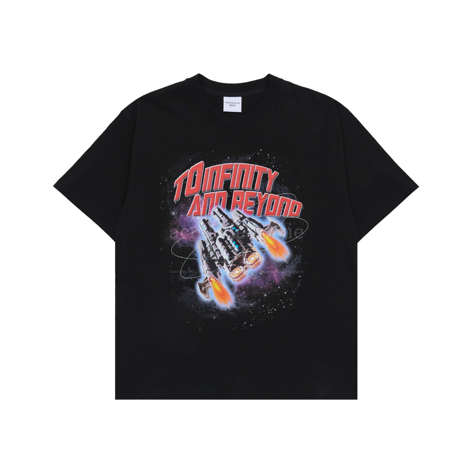ADLV-[아크메드라비] SPACE ARTWORK SHORT SLEEVE T-SHIRT BLACK