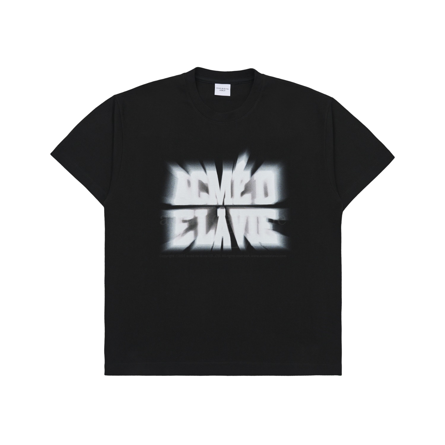 ADLV-[아크메드라비] BLUR ZOOM IN LOGO SHORT SLEEVE T-SHIRT BLACK