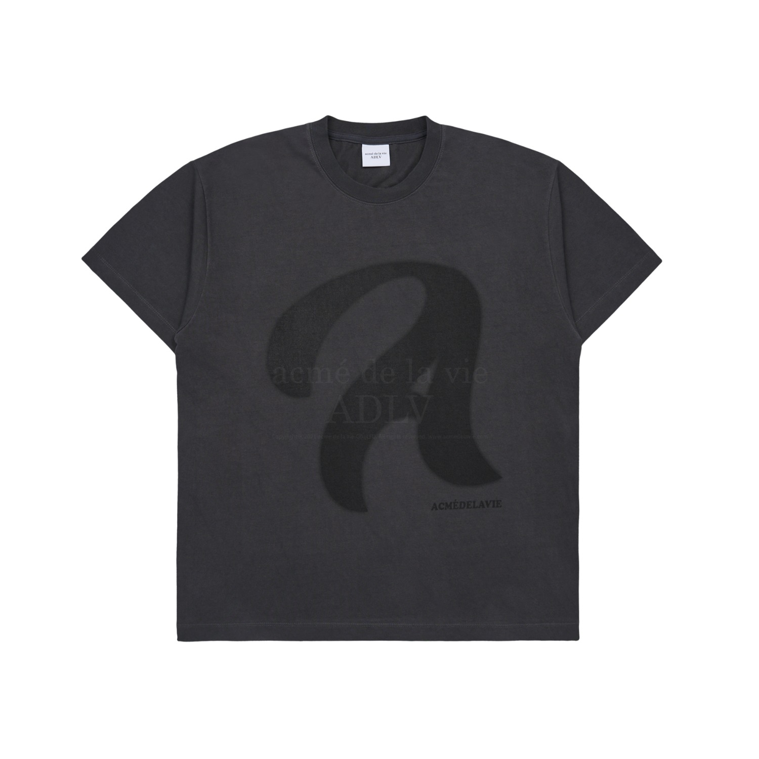 ADLV-[아크메드라비] A STENCIL LOGO SHORT SLEEVE T-SHIRT CHARCOAL(2월9일 입고예정)