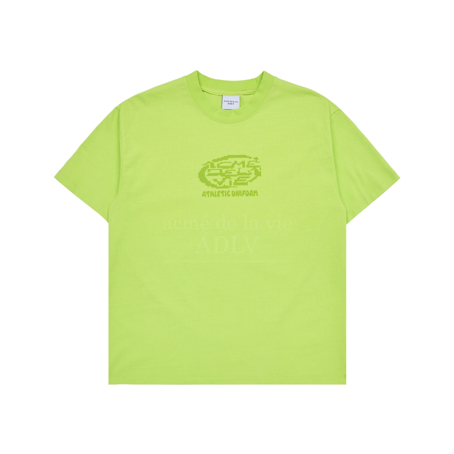 ADLV-[아크메드라비] CIRCLE PIXEL LOGO SHORT SLEEVE T-SHIRT LIME