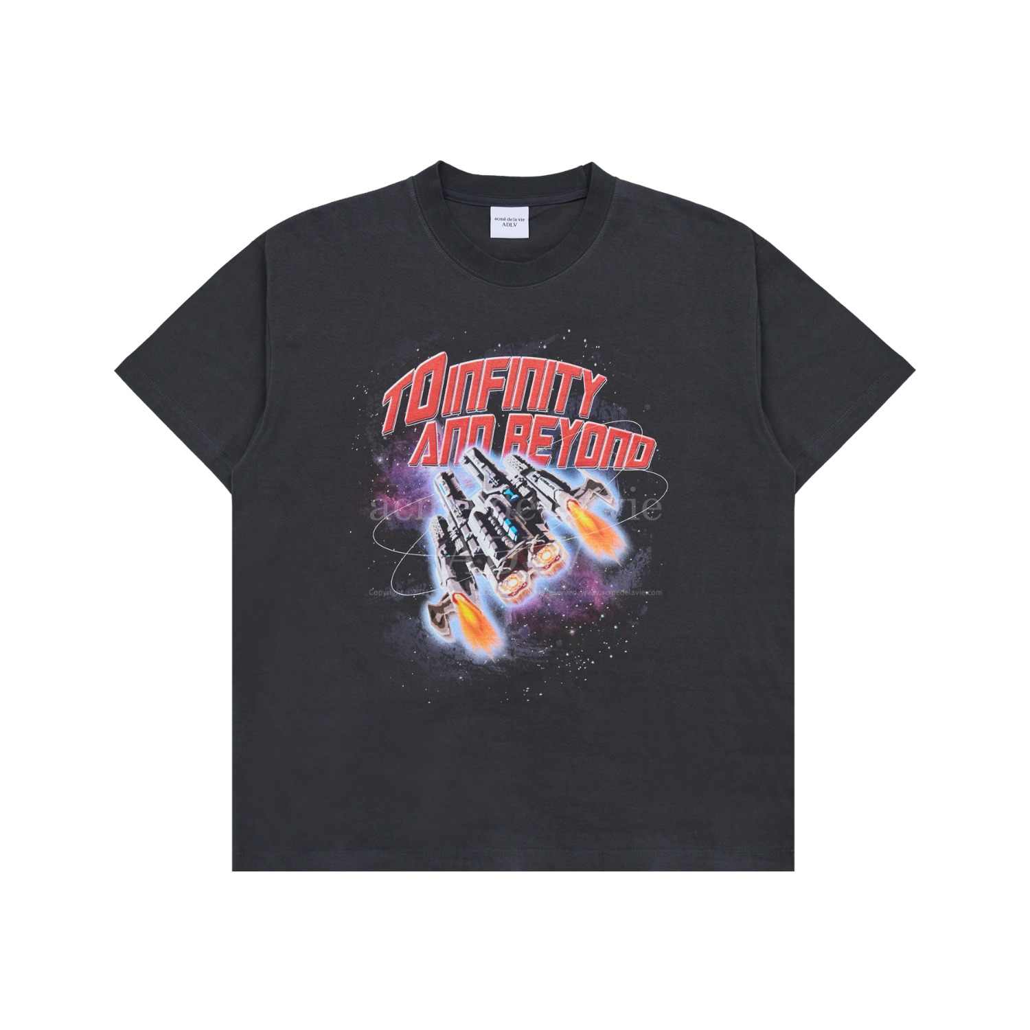 ADLV-[아크메드라비] SPACE ARTWORK SHORT SLEEVE T-SHIRT CHARCOAL
