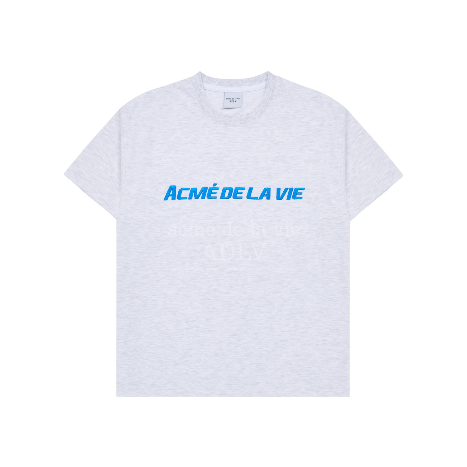ADLV-[아크메드라비] SPORTY LOGO EMBROIDERY SHORT SLEEVE T-SHIRT MELANGE