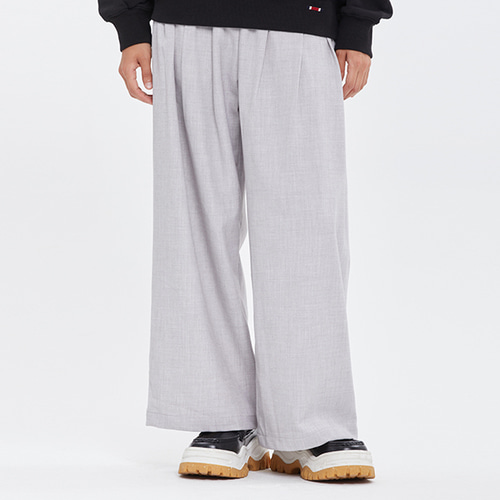 韓國Romantic Crown - WOMANS TWOTUCK SLACKS_LIGHT GREY