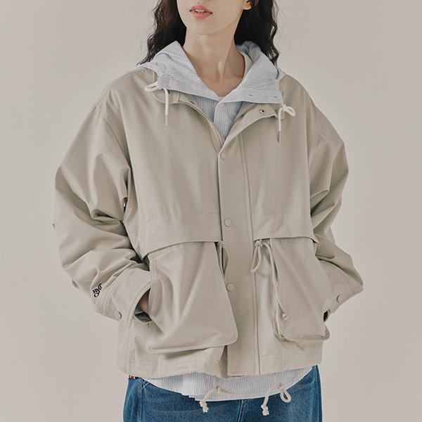 韓國Romantic Crown - SQUARE POCKET FIELD JACKET_GREY