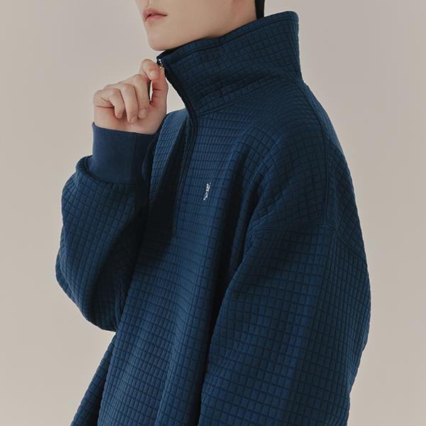 韓國Romantic Crown - WAFFLE EMBOSS TURTLENECK_NAVY