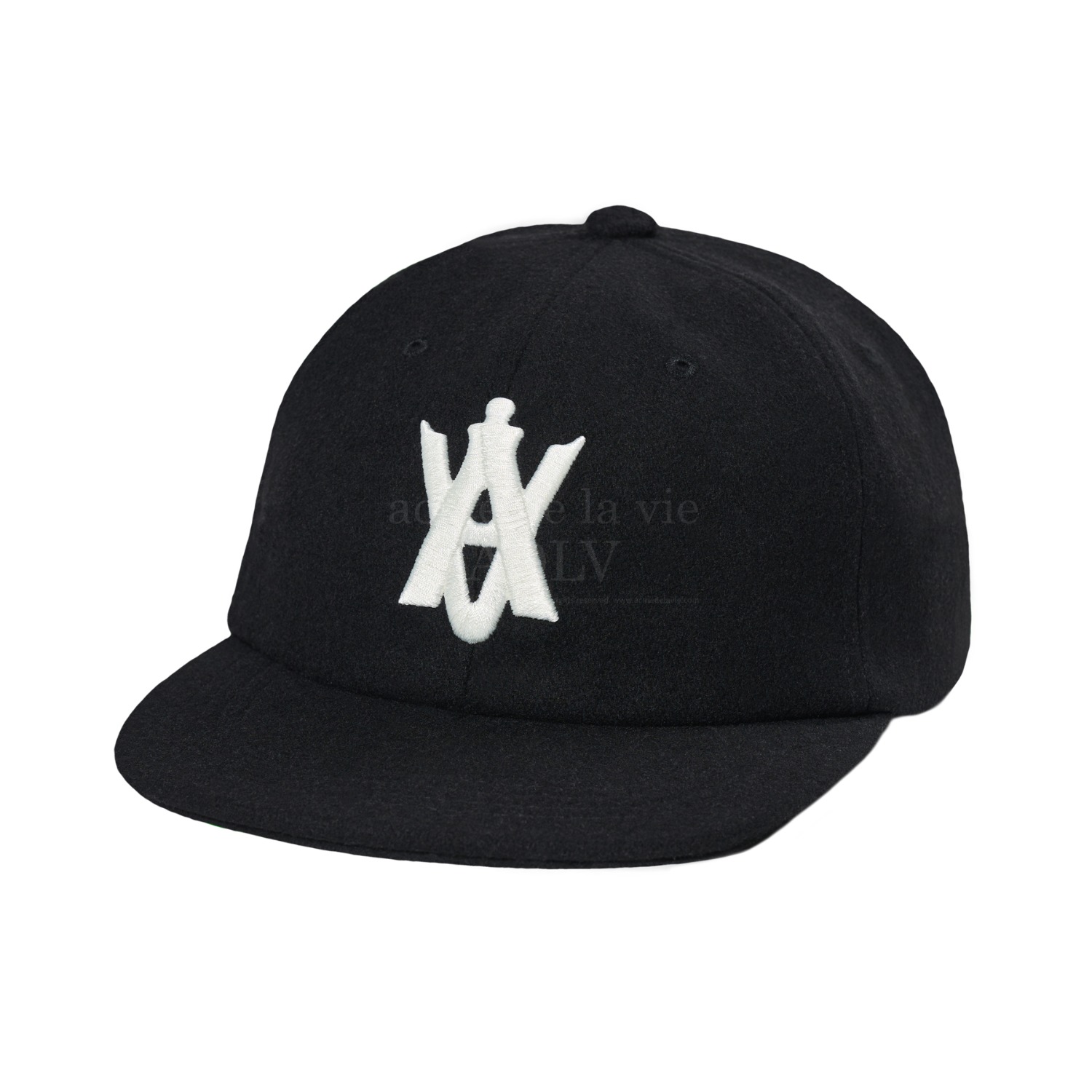 ADLV-[아크메드라비] A LOGO EMBLEM WOOL BALL CAP BLACK(2월17일 입고예정)