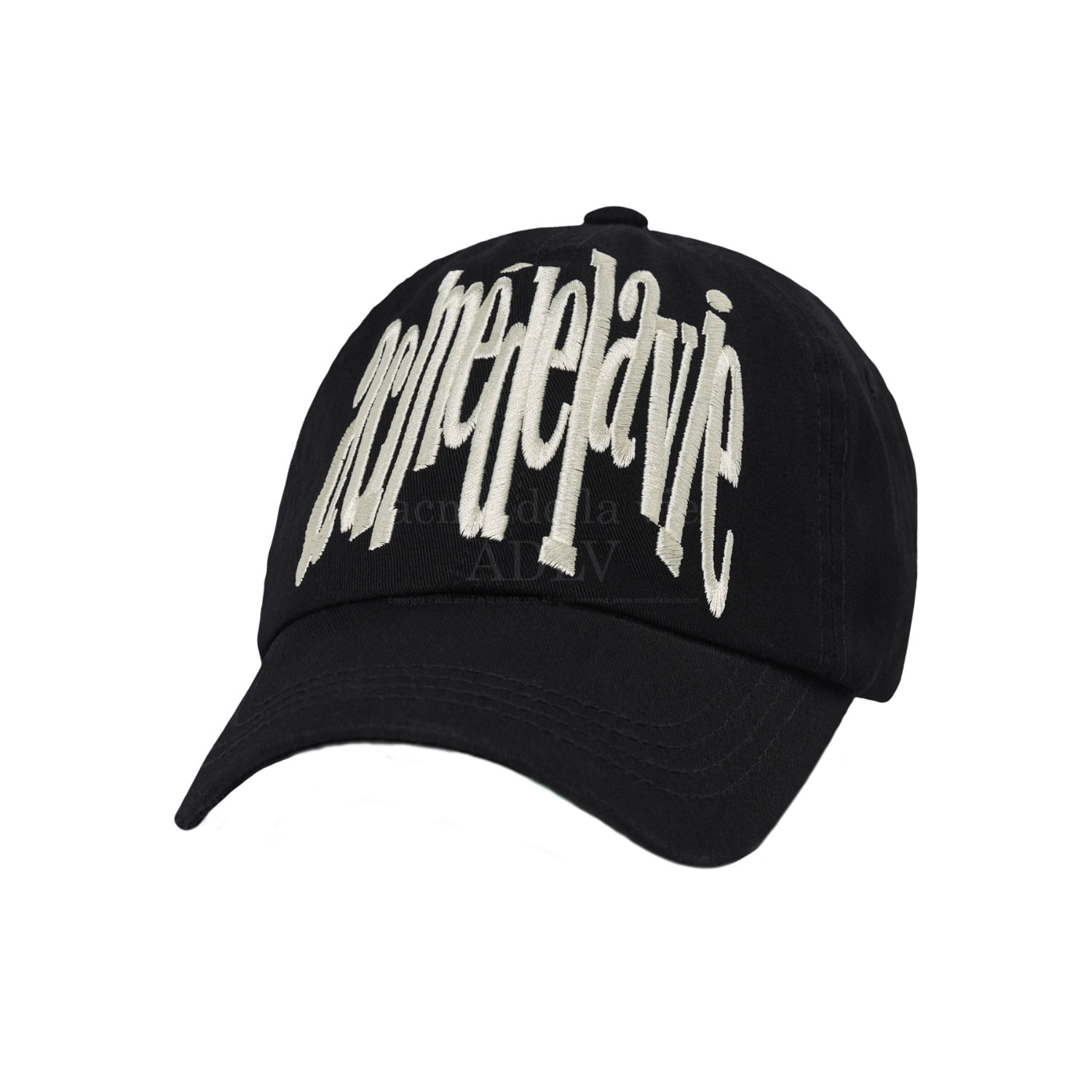 ADLV-[아크메드라비] UNBALANCE BIG LOGO BALL CAP BLACK(2월17일 입고예정)