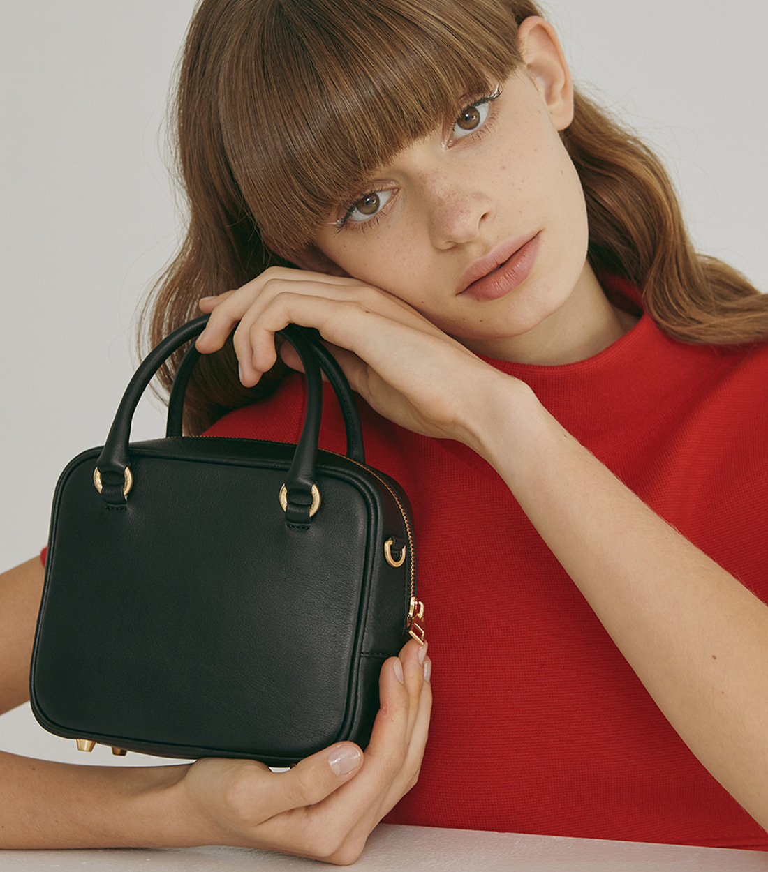 韓國louie ooie - abbey bag small (black)