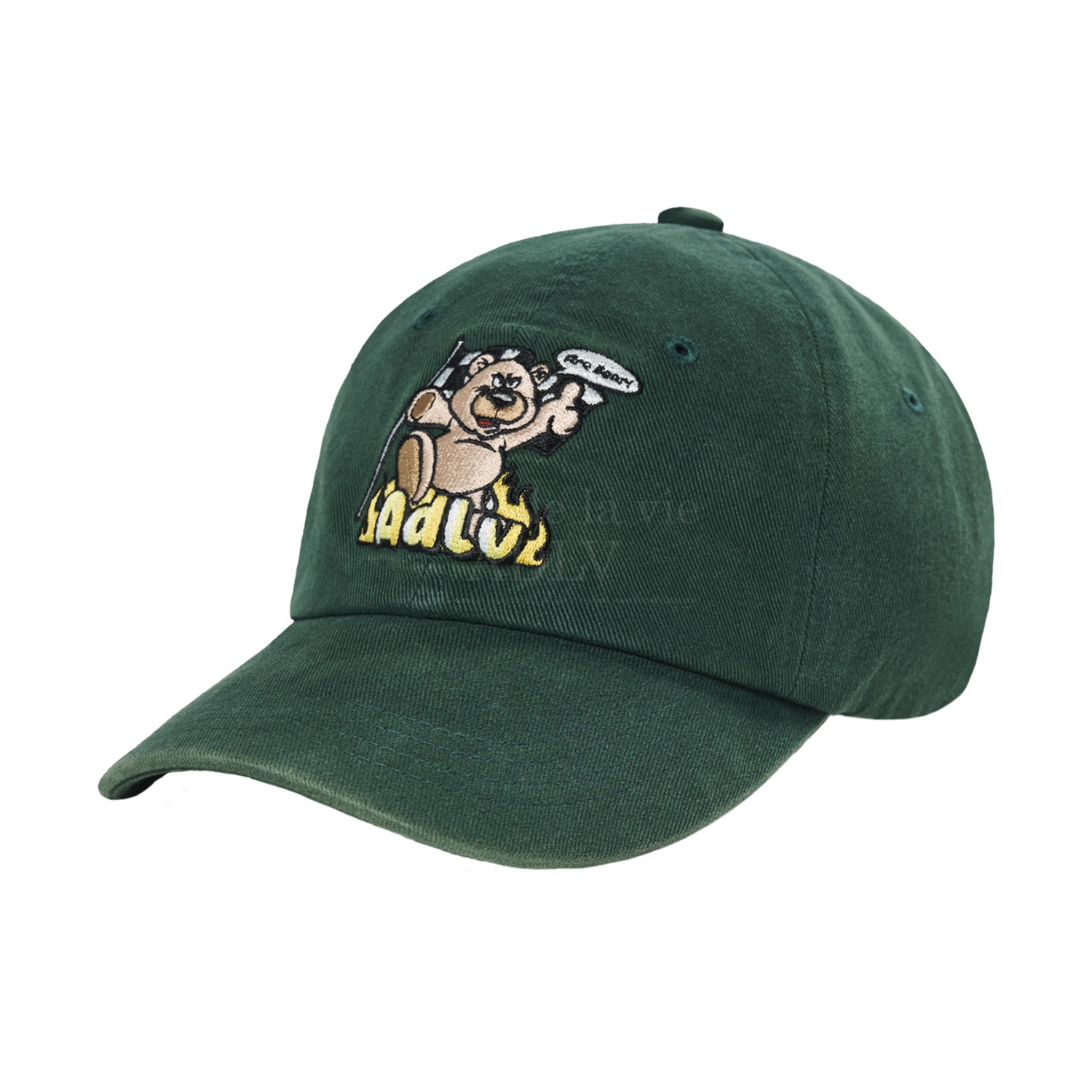 ADLV-[아크메드라비] FIRE BEAR WASHING BALL CAP DEEP GREEN(3월10일 입고예정)