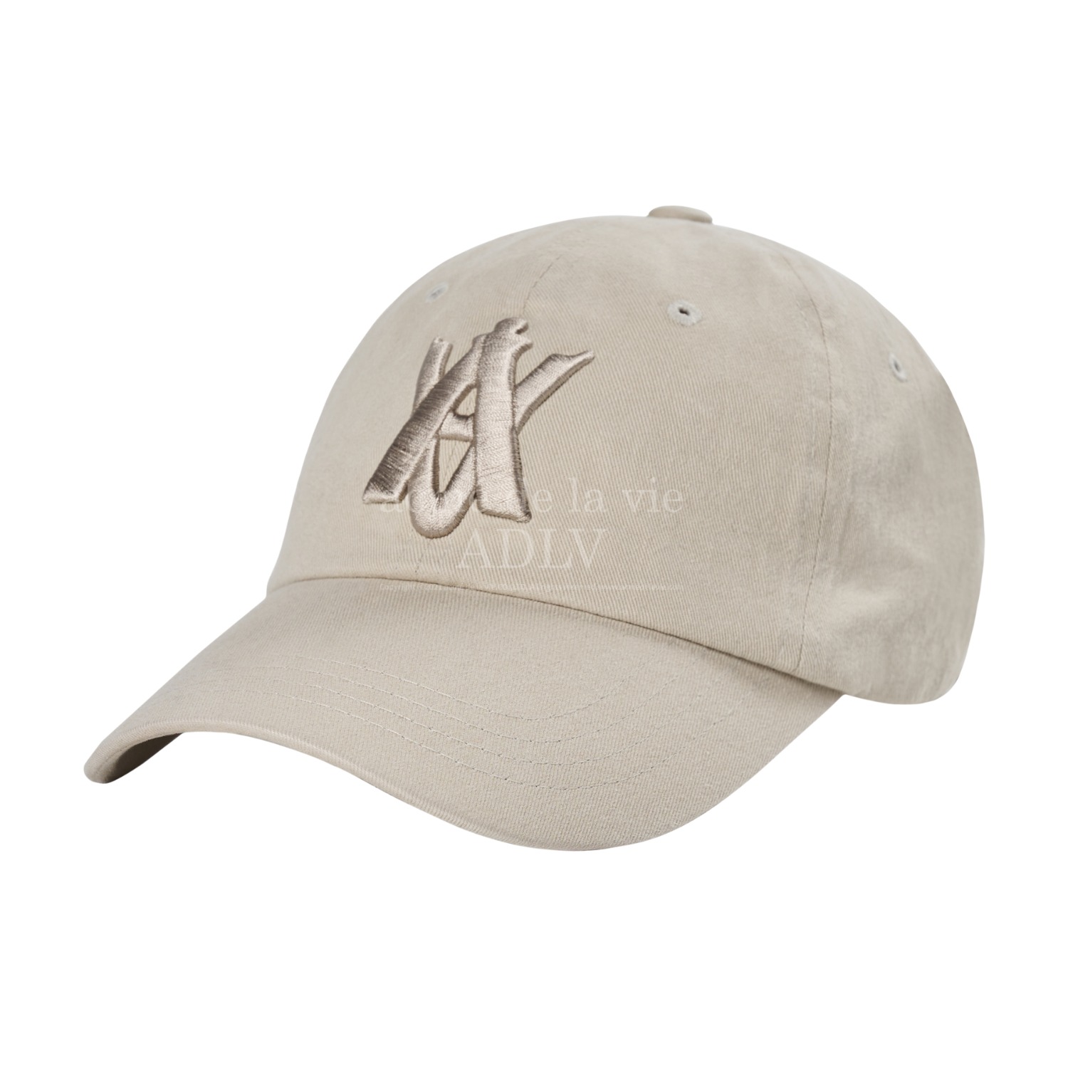 ADLV-[아크메드라비] A LOGO EMBLEM TONE ON TONE BALL CAP BEIGE