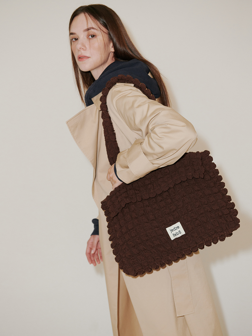 韓國JEDREFEB5 - Croiffle shoulder bag_brown