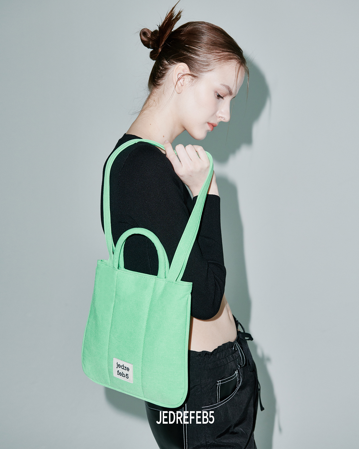 韓國JEDREFEB5 - FLUFFY BAG_green