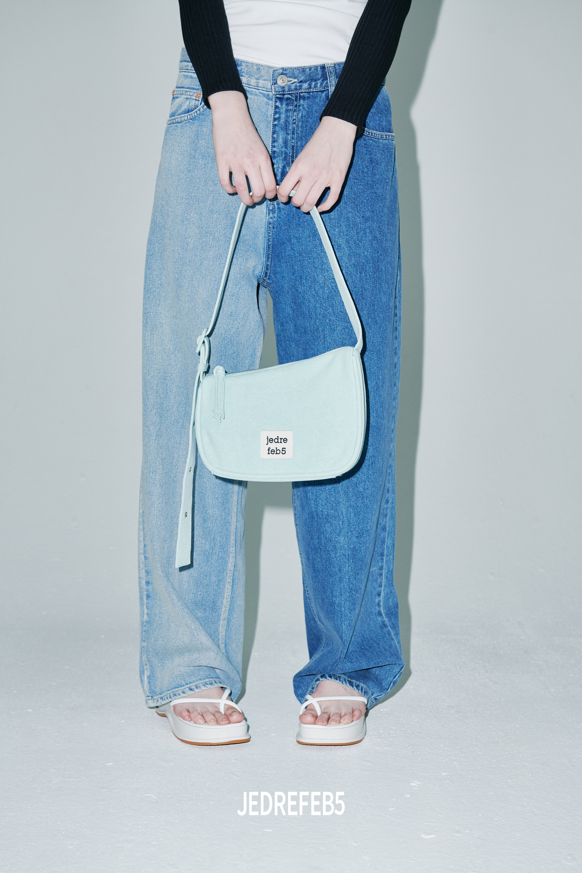 韓國JEDREFEB5 - SLANT SHOULDER BAG_ mint