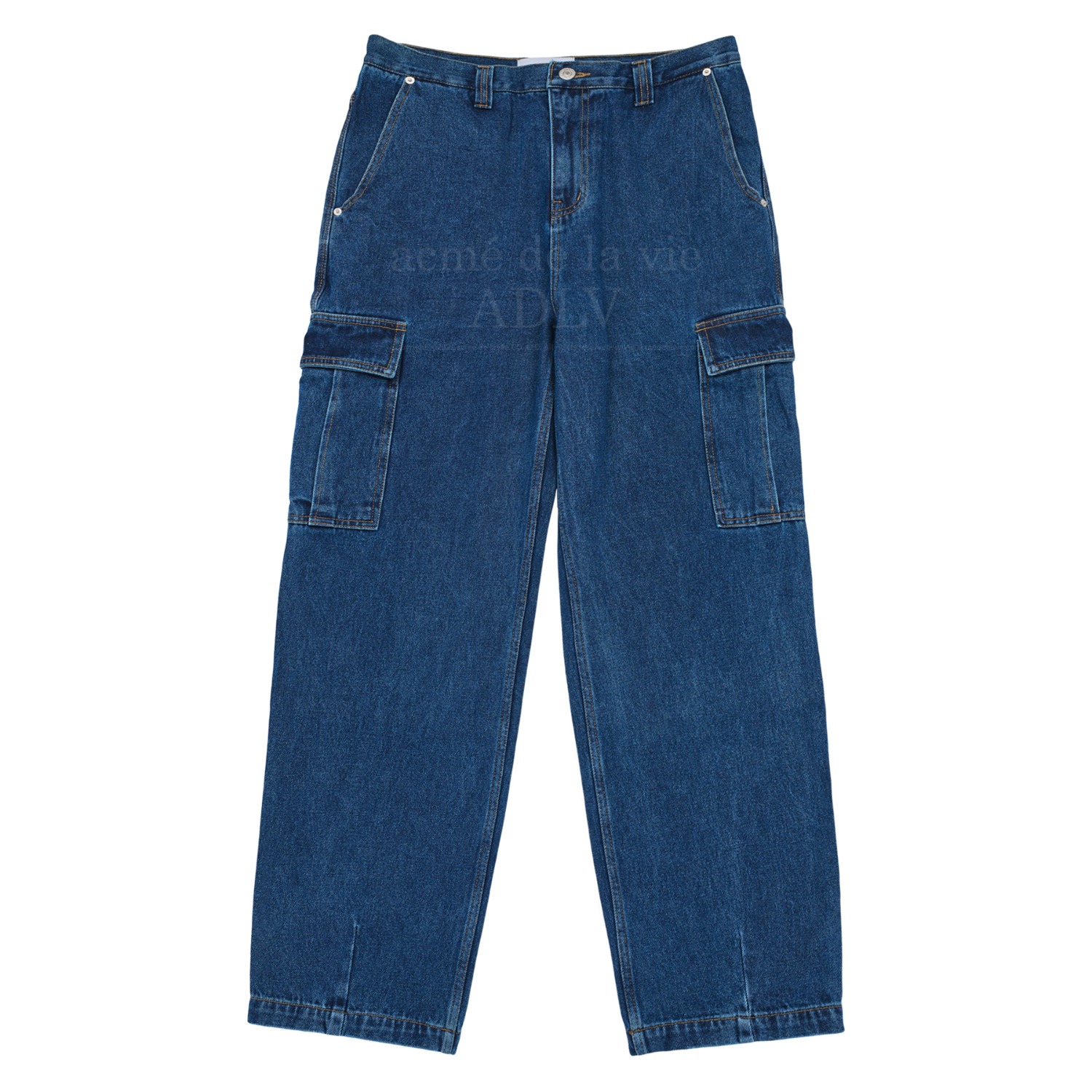 ADLV-[아크메드라비] CARGO POCKET DENIM PANTS BLUE